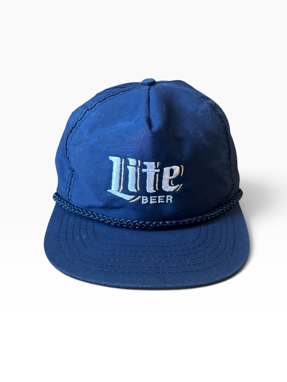 Vintage Lite Beer Snapback Hat Blue Rope Cap Designer Award